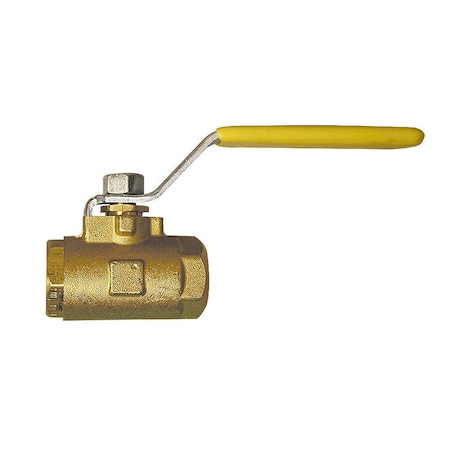 Interstate Pneumatics Brass Ball Valve 3/4 Inch x 3/4 Inch NPT Female, WP 600 PSI VB12